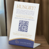 ルームサービスフード注文ホテルモーテルB&B QRコード 台座サイン