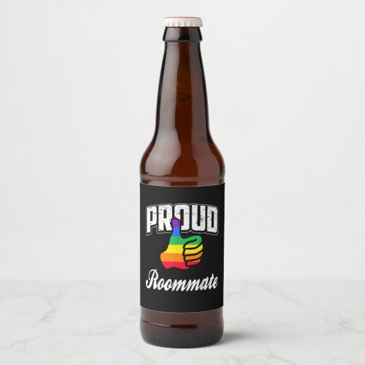 ルームメイトのゲイプライド ビールラベル (正面)