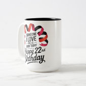 ルームメイトの22歳の誕生日プレゼントのアイデア 面白い ツートーンマグカップ (正面左)