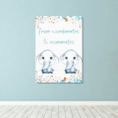 ルームメイトへウォンメイト象子供部屋ウォールアート キャンバスプリント (インサイチュ (ウッドフロア))