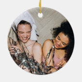 ルームメイトギフト「Roomies Forever」レトロカスタム写真 セラミックオーナメント (裏面)