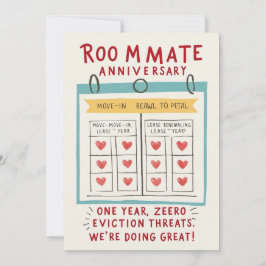 ルームメイト記念日カード 招待状