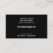 ルームモダンインテリアデコレーター名刺 名刺 (裏面)