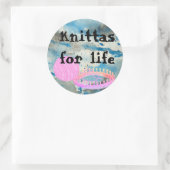 ルーム編み物おもしろいシール ラウンドシール (バッグ)