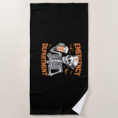 ルーム2サイド緊急部ハロウィーンナース ビーチタオル (正面)