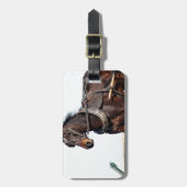 ルーラルアミッシュホースアンド乳母車 ラゲッジタグ (正面縦)