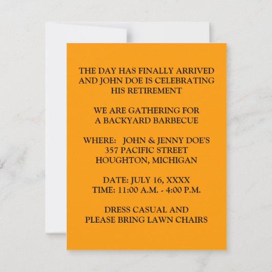 ルーラルギャザリングひまわり退職招待状 招待状 (裏面)