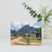 ルーラルビレッジハウスニアヴァンヴィエンラオス ポストカード (スタンド正面)