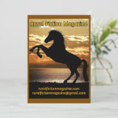 ルーラルフィクション誌のロゴウマとサンセット シーズンカード (スタンド正面)