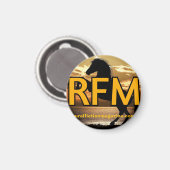 ルーラルフィクション誌のロゴウマとサンセット マグネット (正面/裏面)