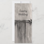 ルーラルフェンスポストカントリーウエスタンランチ結婚ズ 招待状 (正面)