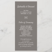 ルーラルフェンスポストカントリーランチ結婚式 プログラム (裏面)