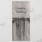 ルーラルフェンスポストカントリーランチ結婚式 プログラム (正面)