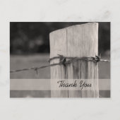 ルーラルフェンスポストカントリー西部ランチありがとう ポストカード (正面)