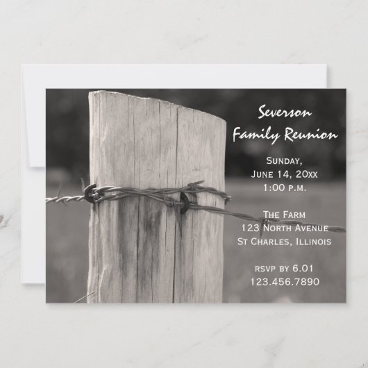 ルーラルフェンスポストファミリー懇親会バーンパーティー 招待状 (正面)