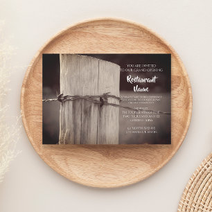 ルーラルフェンスポストファームレストラングランドオープニング 招待状