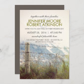 ルーラルフ素朴ェンスポストカントリーファーム結婚ズ 招待状 (正面/裏面)