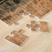 ルーラルランドスケープ素朴ウエスタンカントリーファームハウス ジグソーパズル (側面)