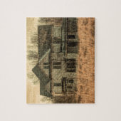 ルーラルランドスケープ素朴ウエスタンカントリーファームハウス ジグソーパズル (縦)