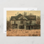 ルーラルランドスケープ素朴ウエスタンカントリーファームハウス ポストカード (正面/裏面)