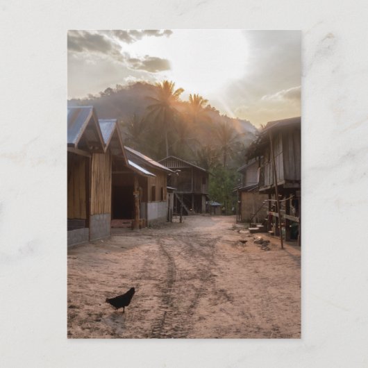 ルーラルリバーサイドビレッジオンメコンリバーラオス ポストカード (正面)