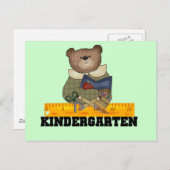 ルーラーと幼稚園のTシャツとギフト ポストカード (正面/裏面)