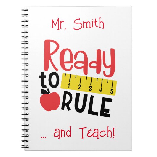 ルーラーとAppleのルールを作成する準備ができている ノートブック (正面)