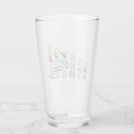 ルーラーの設定のユーモアのある長さ タンブラーグラス (裏面)