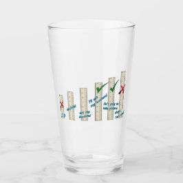 ルーラーの設定のユーモアのある長さ タンブラーグラス