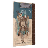 ルーラーエッジを持つボホシックで恐れを知らない少女のアートワーク クリップボード (右)