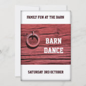 ルーラ素朴ルレッド木造のパーティーダンスイベント 招待状 (正面)