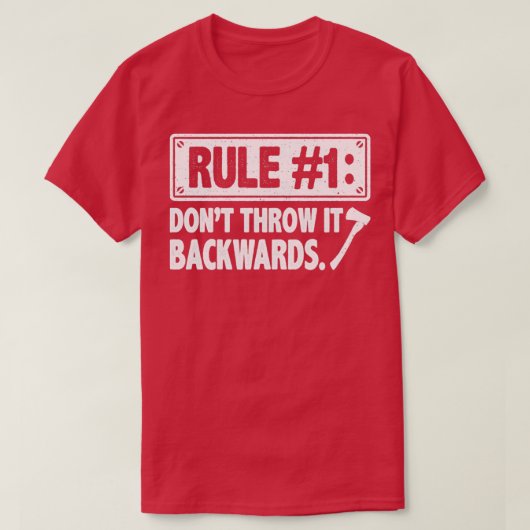 ルールそれを逆投げしない斧の投げ恋人Sa Tシャツ (デザイン正面)