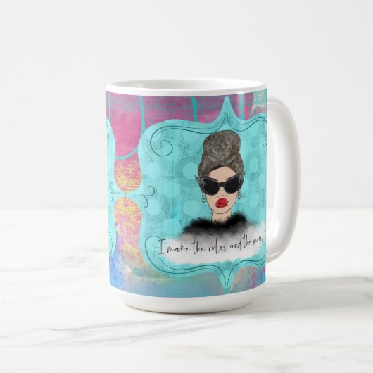 ルールとお金のコーヒーマグを作る コーヒーマグカップ (正面右)