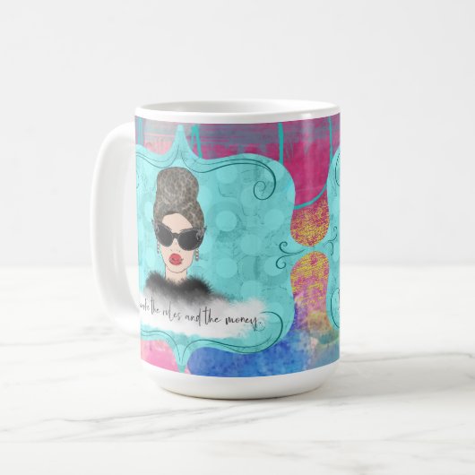 ルールとお金のコーヒーマグを作る コーヒーマグカップ (正面左)