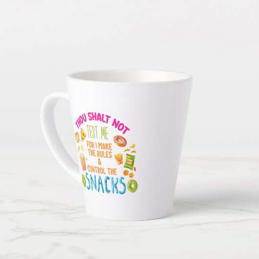 ルールを守るために私を試すつもりはない カフェラテマグ (左アングル)