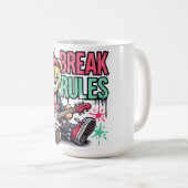 ルールを破る テディベア コーヒーマグカップ (正面右)