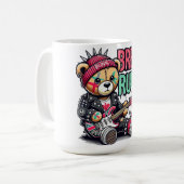 ルールを破る テディベア コーヒーマグカップ (正面左)