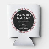 ルールパーソナライズされた付き男の洞窟のサイン 缶クーラー (裏面)