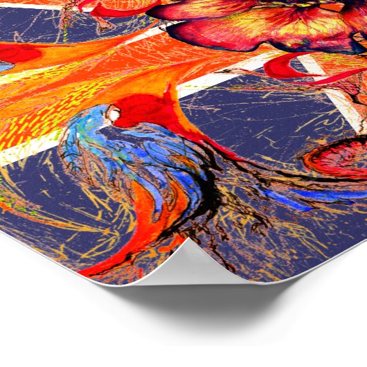 ルールブリタニアエレガントユニオンジャックファンタジー ポスター (角)