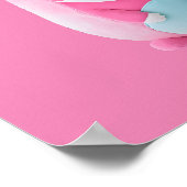 "ルールー"。 抱っこしたくなるようなピンクのクリーチャー ポスター (角)