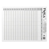 ルール付きファールビッグスコアシート簡単破遠くに裂 ノートパッド (正面)