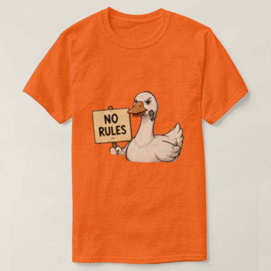 ルール無用デザイン | 大胆な反逆者スタイル Tシャツ (デザイン正面)