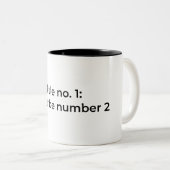 ルール番号1：番号2を使用しない ツートーンマグカップ (正面右)