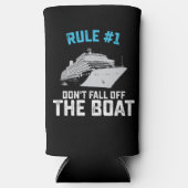 ルール1ナンバーワンはボートのクルーズから秋しない スリム缶クーラー (正面)