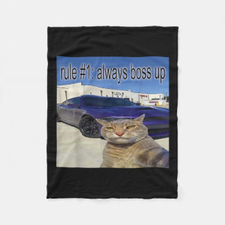 ルール1常にボスアップおもしろい猫の奇妙な特定のダン フリースブランケット