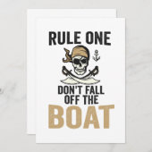 ルール1：船から落ちるな 面白い 招待状 (正面/裏面)