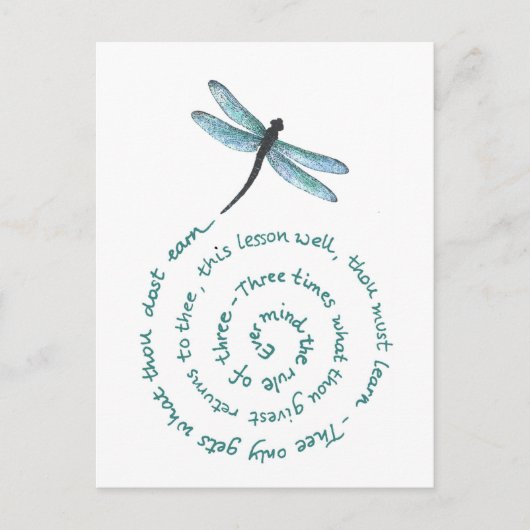 ルール3 – 魔女の法則 – ウィッカ信者リード ポストカード (正面)