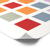 ルール・ベースのカラー・グリッド、ステップで生成されたパターン ポスター (角)