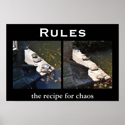 ルール – 人口動態やる気を起こさせる ポスター (正面)