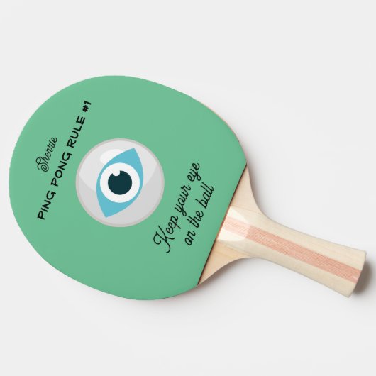 ルール#1と#2(背面と前面) 卓球ラケット (横)